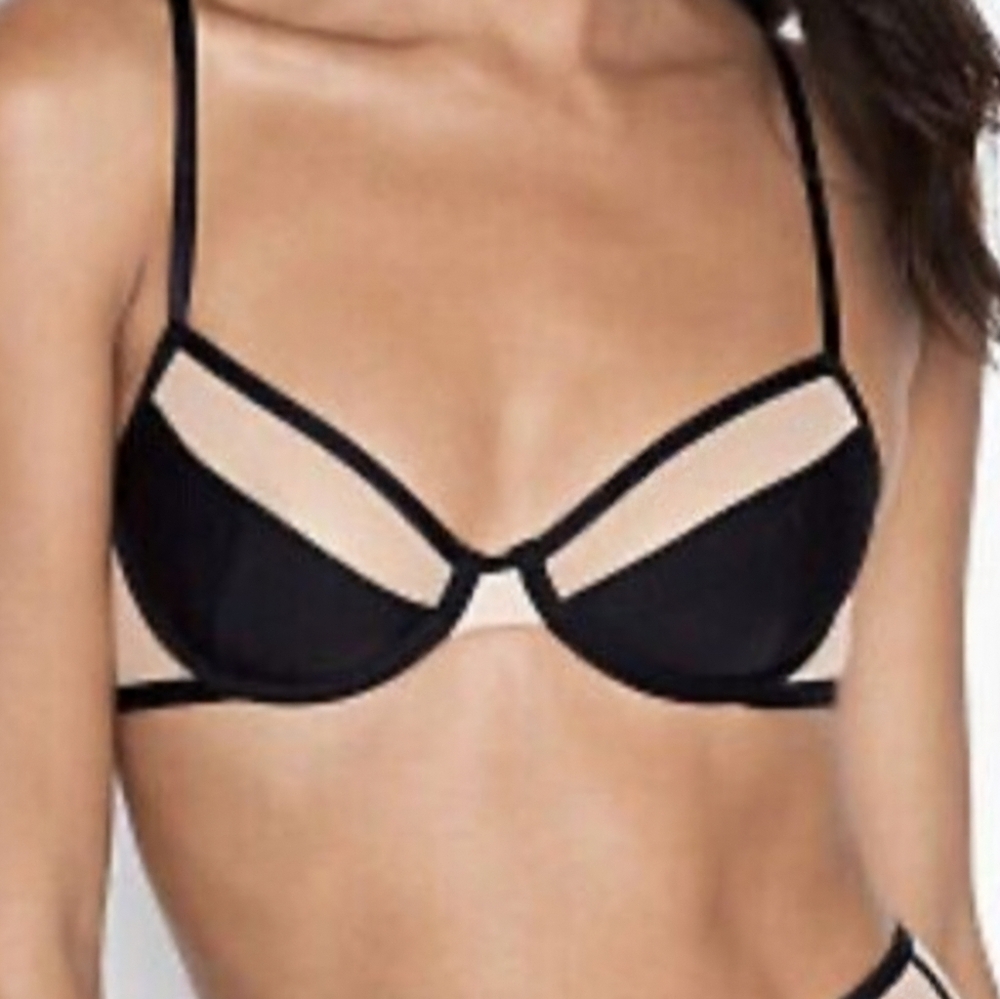 NWOT- Victoria's Secret Luxe Lingerie Unlined Sheer Mesh Demi Bra 32F (DDD)